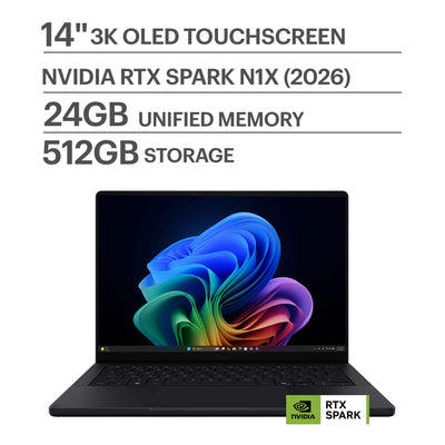 ASUS - ProArt P14 14" 3K OLED Touchscreen Laptop - NVIDIA RTX Spark N1X 18-Core (2026) - 24GB Memory - 512GB Storage - Nano Black