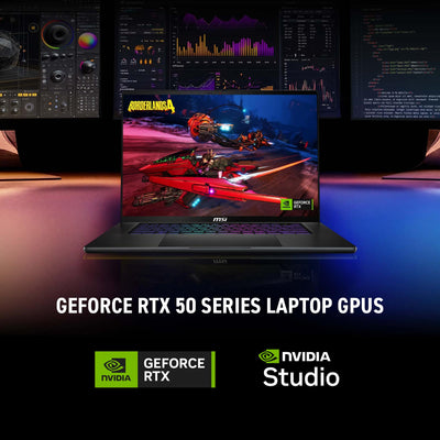 MSI - Stealth 16 AI+ 16" 2.5K 240Hz OLED Gaming Laptop Intel Core U9-386H - NVIDIA GeForce RTX 5060 - 32GB Memory -1TB Storage - Charcoal Black