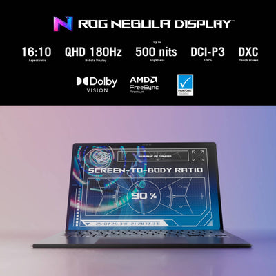ASUS - ROG Flow Z13 13.4" 2.5K 180Hz Touch-Screen Gaming Laptop - Copilot+ PC - AMD Ryzen AI Max+ 395 - 128GB RAM - 1TB SSD - Off Black