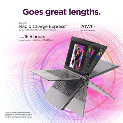 Lenovo - Yoga 7i 2-in-1 14" 2K OLED Touchscreen Laptop - Core Ultra 5 Processor 322 2026- 16GB Memory- 512GB Storage- Copilot+ PC - Luna Grey