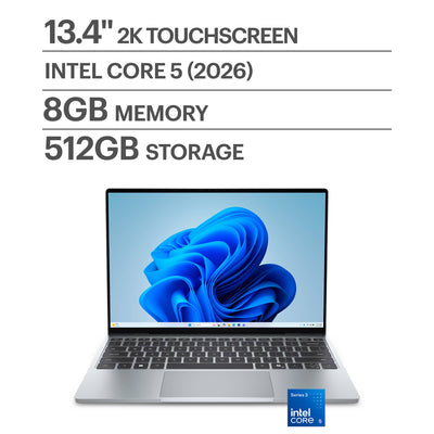 Dell - XPS 13.4" 3K Touchscreen Laptop - Intel Core 5 Series 3 320 2026 - 8GB Memory - 512GB Storage - Sky