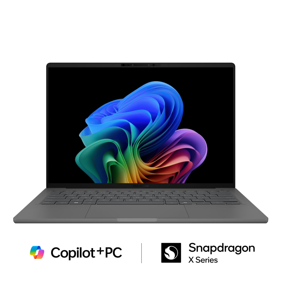 ASUS - Zenbook A14 14" FHD+ OLED Laptop - Copilot+ PC - Snapdragon X with 32GB RAM - 1TB SSD - Iceland Gray