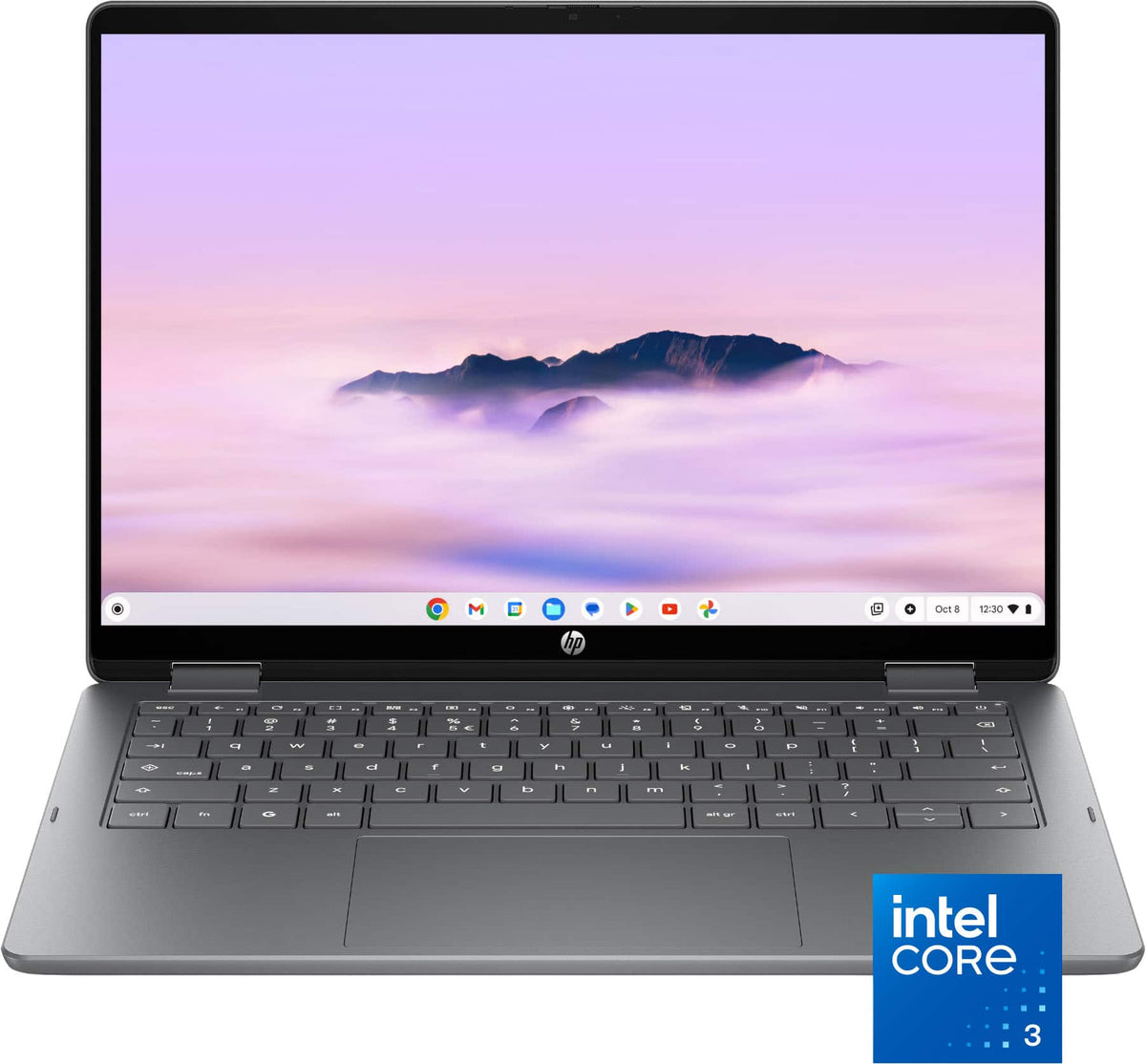 HP - 14" 2K Touchscreen 2-in-1 Chromebook Plus - Intel Core 3 N355 - 8GB Memory - 256GB Storage - Meteor Silver