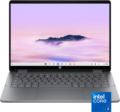 HP - 14" 2K Touchscreen 2-in-1 Chromebook Plus - Intel Core 3 N355 - 8GB Memory - 256GB Storage - Meteor Silver