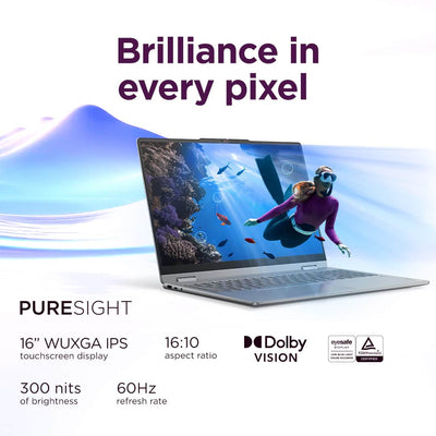 Lenovo - Yoga 7i 2-in-1 - Copilot+ PC - 16" 2K Touchscreen Laptop - Intel Core Ultra 5 Processor 2024 - 16GB Memory - 512GB SSD - Luna Grey