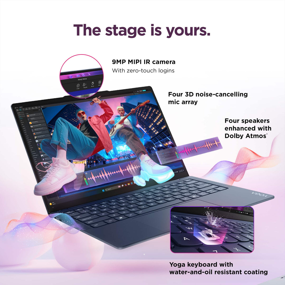 Lenovo - Yoga Slim 7x 14" 2K OLED Touchscreen Laptop - Snapdragon X2 Plus X2P-42-100 2026 - 16GB Memory - 512GB Storage - Cosmic Blue