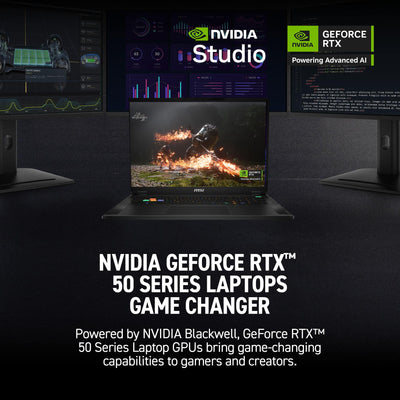 MSI - Stealth 16 AI 16" 240Hz QHD+ OLED Gaming Laptop - Intel U9-285H - NVIDIA GeForce RTX 5070 - 32GB Memory - 1TB SSD - Core Black