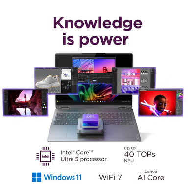 Lenovo - Yoga 7i 2-in-1 - Copilot+ PC - 16" 2K Touchscreen Laptop - Intel Core Ultra 5 Processor 2024 - 16GB Memory - 512GB SSD - Luna Grey