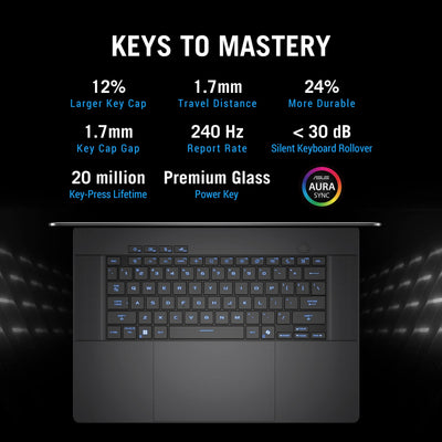 ASUS - ROG Zephyrus G16 16" OLED 2.5K 240Hz Gaming Laptop - Intel Core Ultra 9 -32GB Memory - GeForce RTX 5080 - 2TB Storage - Eclipse Gray