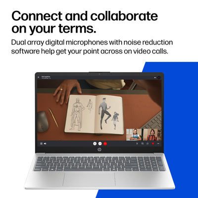 HP - 15.6" Full HD Touchscreen Laptop - AMD Ryzen 7 (2023) - 16GB Memory - 512GB SSD - Natural Silver