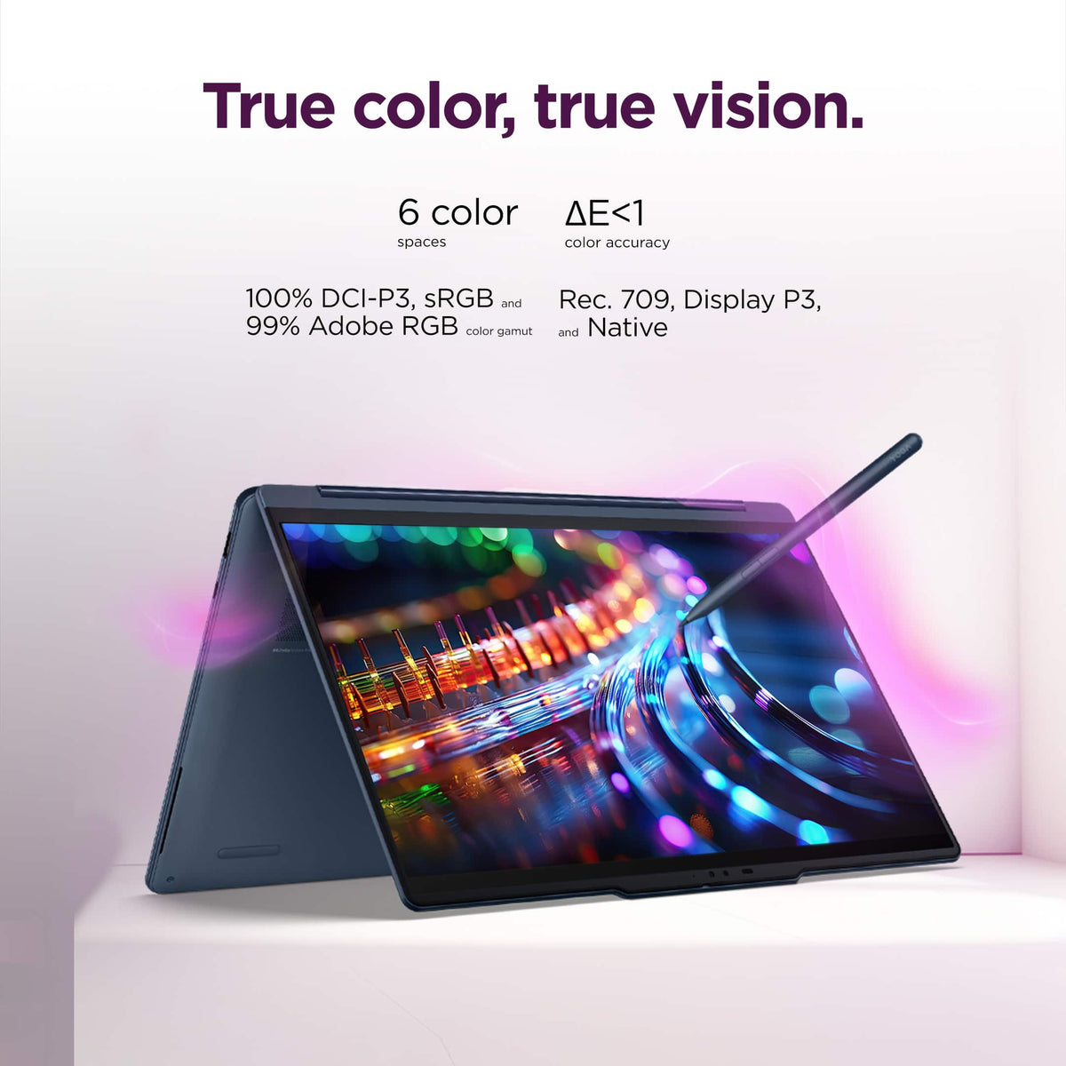 Lenovo - Yoga 9i 2-in-1 Aura Edition 14" 3K OLED Touchscreen Laptop - Core Ultra 7 Processor 355 2026- 32GB Memory- 1TB Storage - Cosmic Blue