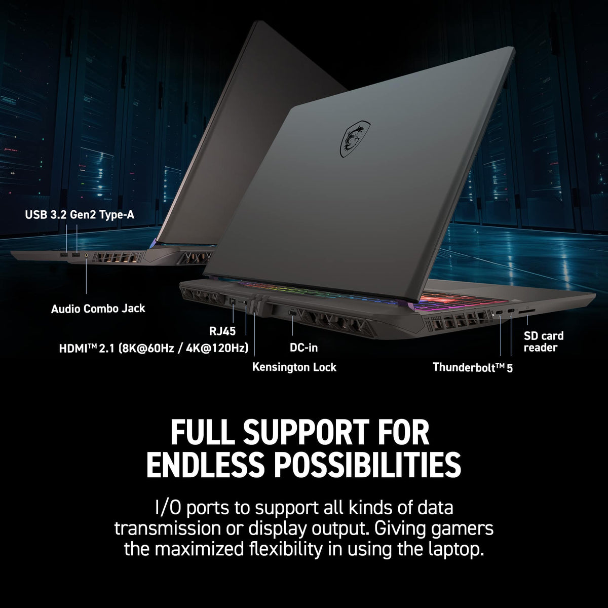 MSI - Vector 16 HX AI 16" 144Hz FHD+ WUXGA Gaming Laptop - Intel Ultra 7-255HX - GeForce RTX 5070Ti -16GB Memory - 1TB SSD - Cosmo Gray