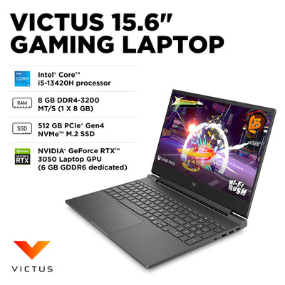 HP - Victus 15.6" 144Hz Full HD Gaming Laptop - Intel Core i5 13420H (2023) - 8GB RAM - NVIDIA GeForce RTX 3050 - 512GB SSD - Mica Silver