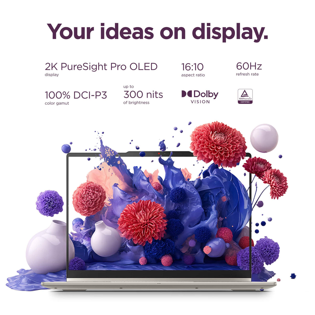 Lenovo - Yoga 7a 2-in-1 16" 2K OLED Touchscreen Laptop - AMD Ryzen AI 7 445 2026 - 24GB Memory - 512GB Storage - Copilot+ PC - Seashell