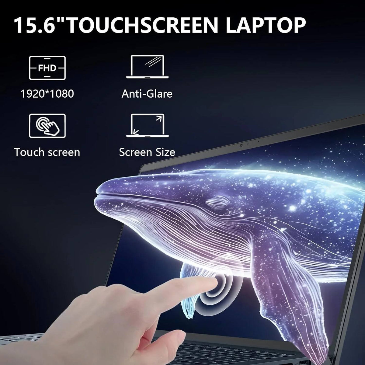 Dell - Upgraded - 15.6" 2K Touchscreen Laptop - Intel 13th Generation Core i5 1334U 2023 - 16GB Memory - 512 GB Storage-Windows 11 Pro - Black