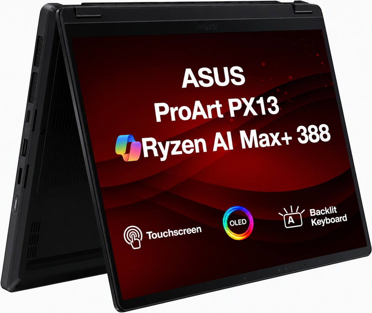 ASUS - Upgraded - ProArt PX13 2-in-1 Laptop 13.3 2.8K Display (Ryzen AI Max+ 388, 32GB, Win 11 Pro) w/Dockztorm Wireless Mouse - Nano Black