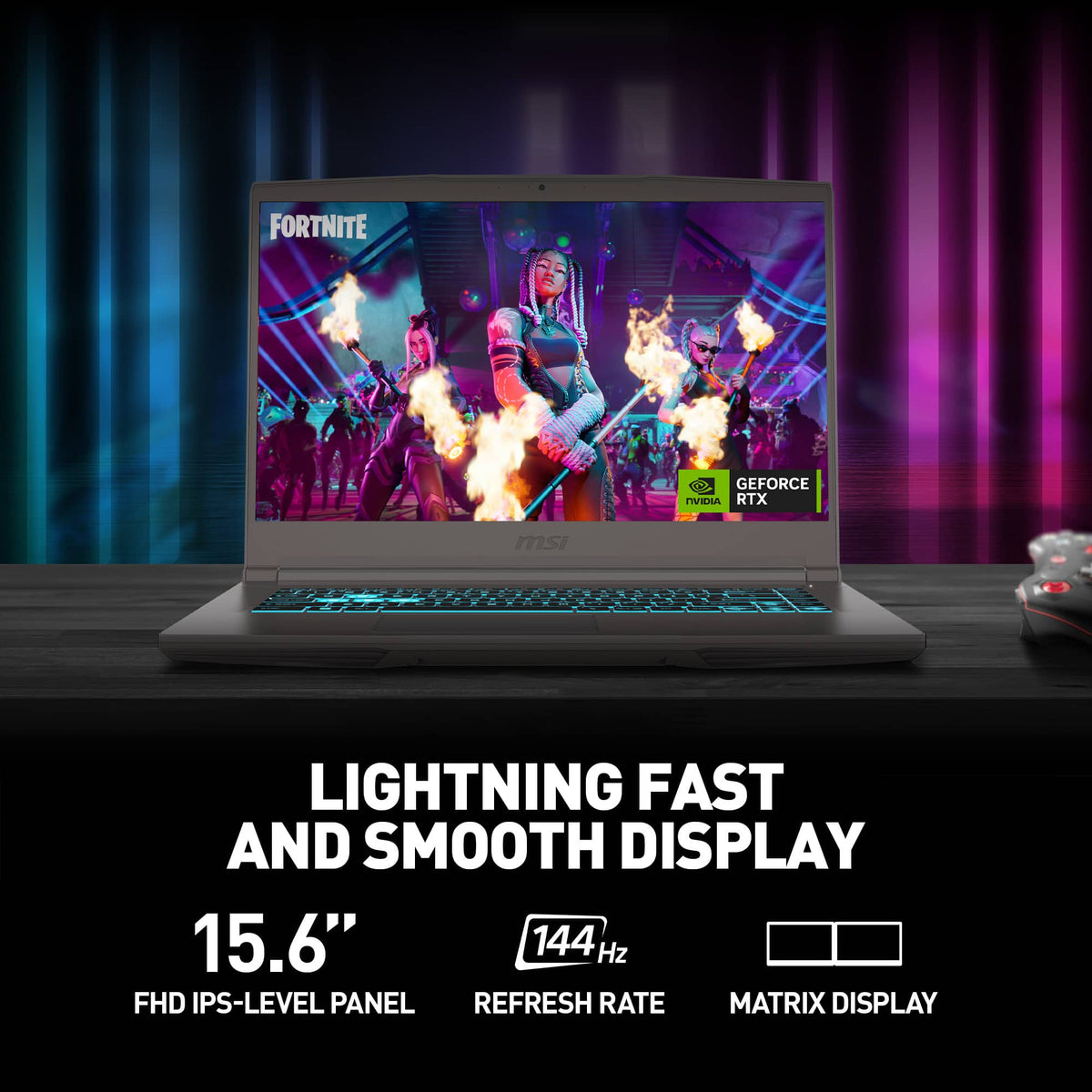 MSI - THIN A15 15.6" 144Hz FHD Gaming Laptop - AMD R5-7535HS - GeForce RTX 4050 - 8GB Memory - 512GB SSD Storage - Black