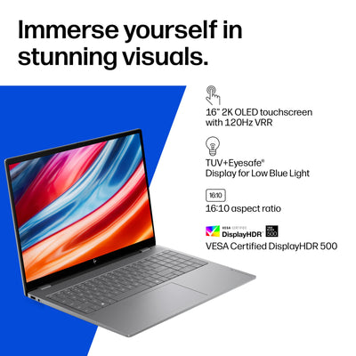 HP - OmniBook X – 16” 2K OLED Touchscreen Laptop – Intel Core Ultra X7 (2026) – 32GB Memory – 1TB SSD – Copilot+ PC - Meteor Silver