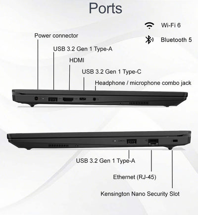 Lenovo - Upgraded - V15 Gen 5 15.6" FHD Business Laptop - Intel Core 7 240H 2025 with 32GB Memory - 1TB SSD - Numeric Keypad - Windows 11 - Black