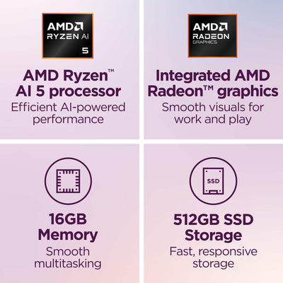 Lenovo - Yoga 7a 2-in-1 14" 2K OLED Touchscreen Laptop - AMD Ryzen AI 5 430 2026- 16GB Memory - 512GB Storage - Copilot+ PC - Seashell