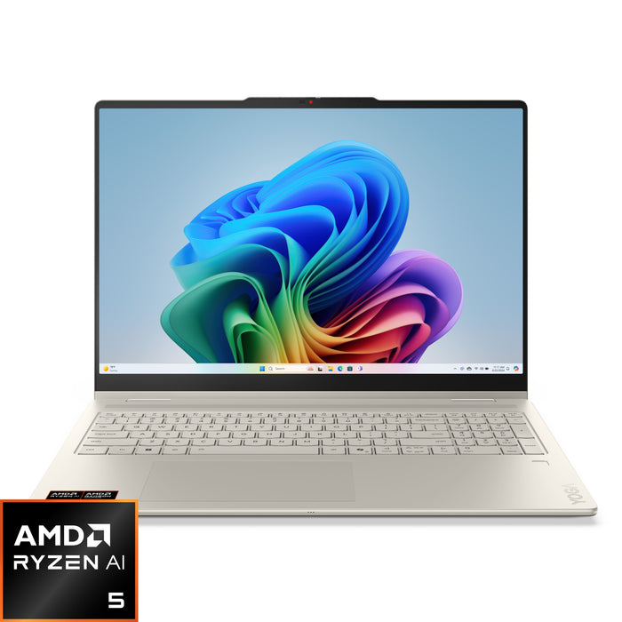 Lenovo - Yoga 7a 2-in-1 16" 2K LCD Touchscreen Laptop - AMD Ryzen AI 5 430 2026 - 16GB Memory - 512GB Storage - Copilot+ PC - Seashell
