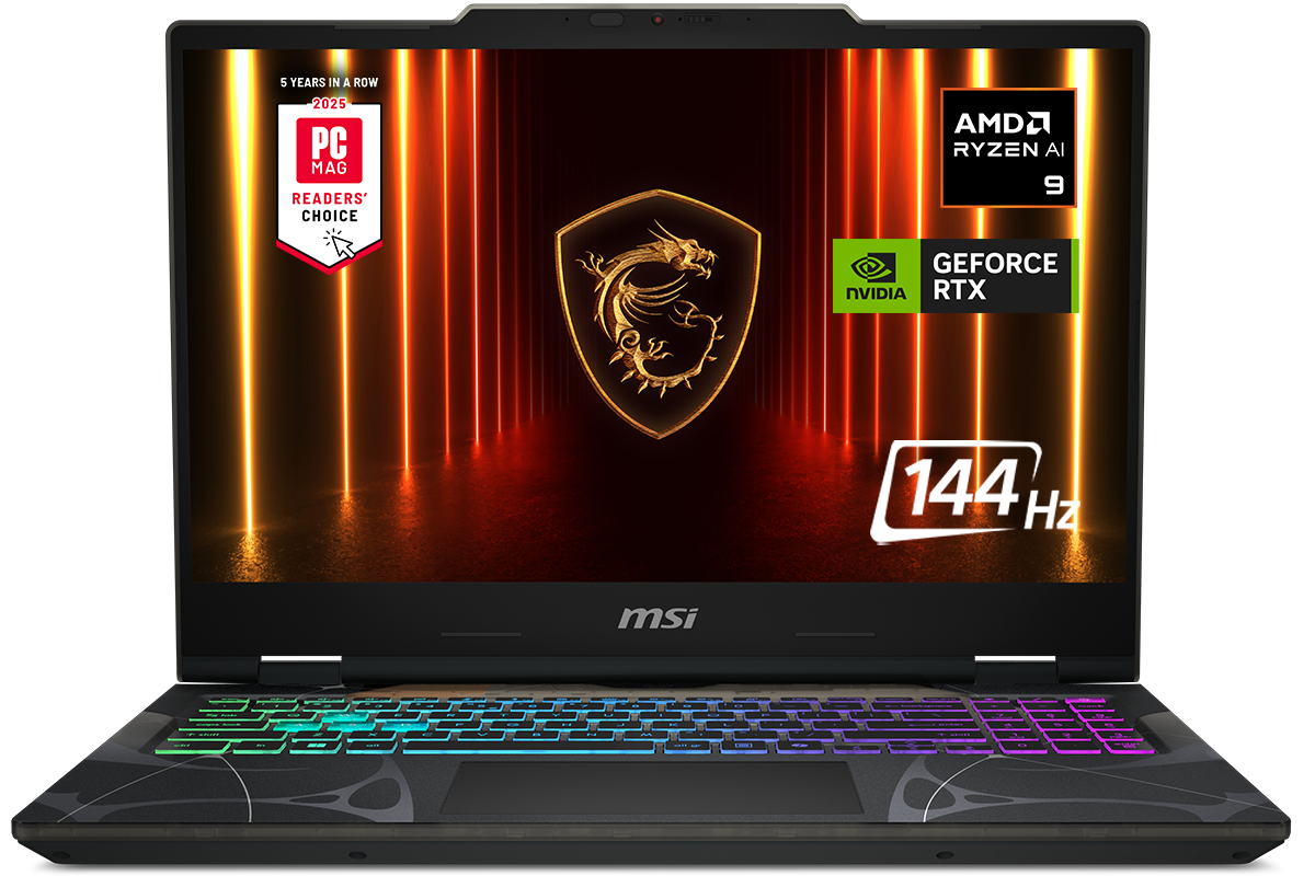 MSI - Cyborg A15 AI 15" 144Hz FHD Gaming Laptop - AMD R9-270 - NVIDIA GeForce RTX 5060 - 16GB Memory - 1TB SSD - Translucent Black
