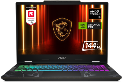MSI - Cyborg A15 AI 15" 144Hz FHD Gaming Laptop - AMD R9-270 - NVIDIA GeForce RTX 5060 - 16GB Memory - 1TB SSD - Translucent Black