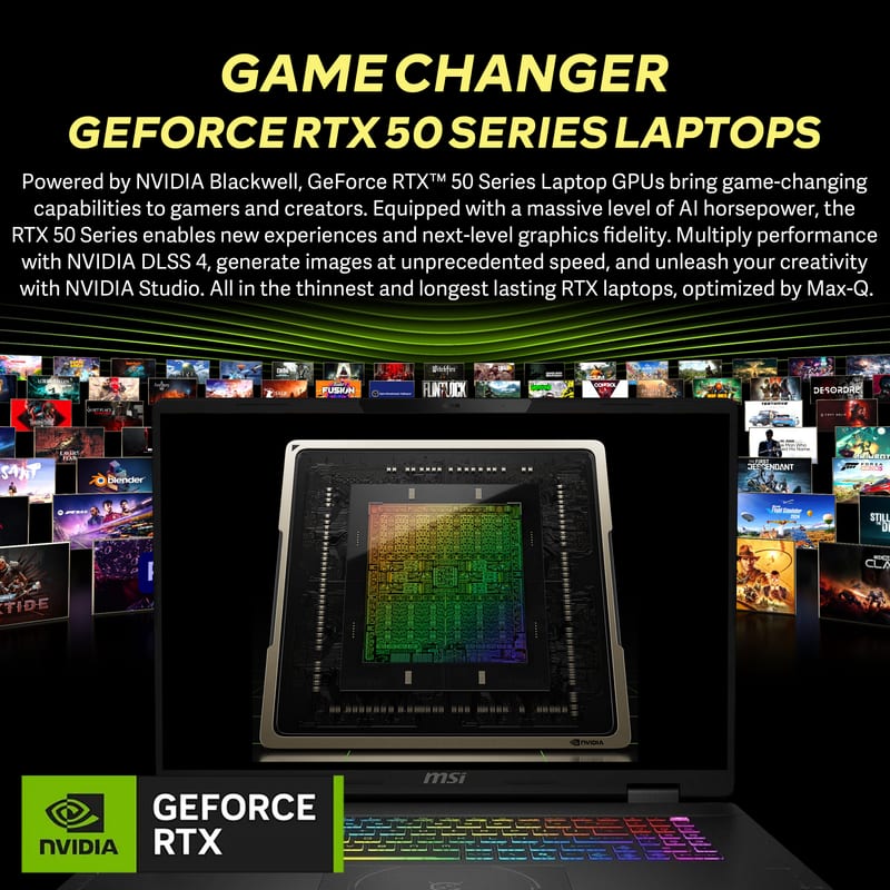 MSI - Upgraded - Crosshair 18" 240Hz Gaming Laptop,Ultra 9 275HX,GeForce RTX 5070,64GB RAM,2TB SSD+1TB Dock Set,Win 11 Pro - Black